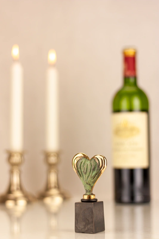 Large heart wine cork 11 cm