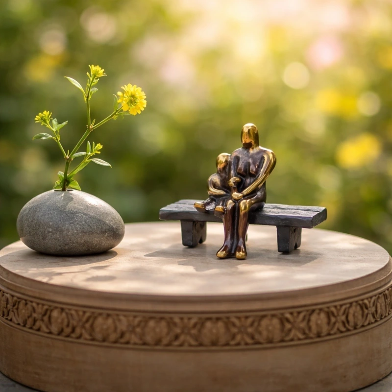 4 Bench Woman and child 9 cm