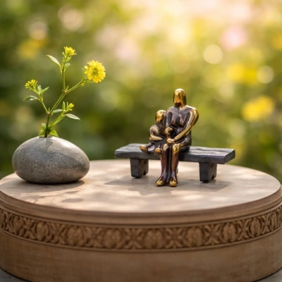 4 Bench Woman and child 9 cm